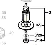 Induit réf. 2 609 001 195 BOSCH